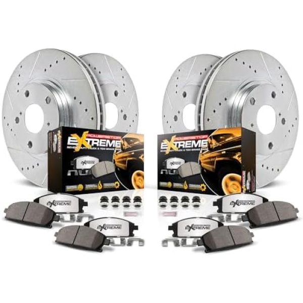 Power Stop K1906-36 Front and Rear Z36 Truck & Tow Brake Pads