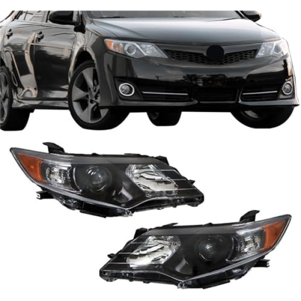 Headlights Front Head Lamps Replacement for Toyota Camry (SE Style) 2012-2014