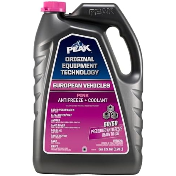 PEAK OET Extended Life Pink 50/50 Prediluted Antifreeze/Coolant for European