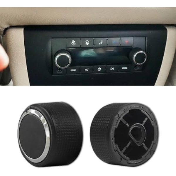 2PCS Rear Audio Control Knob Dial Tuner, Car Radio Repair Kit Replacement