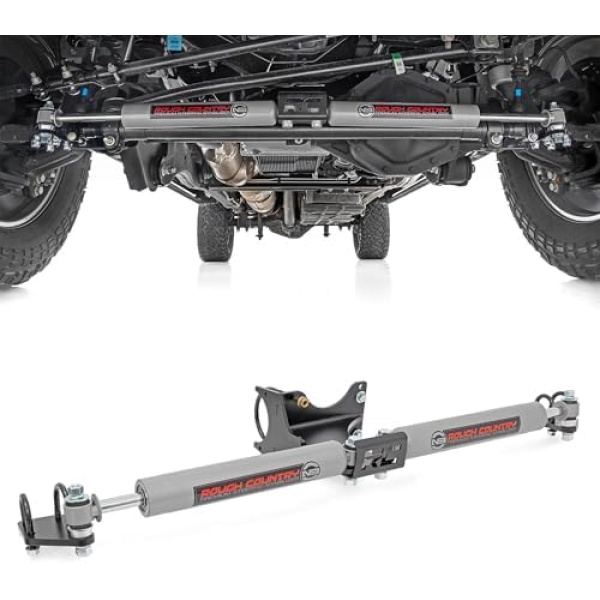 Rough Country N3 Dual Steering Stabilizer for 05-24 Ford Super Duty - 8749130