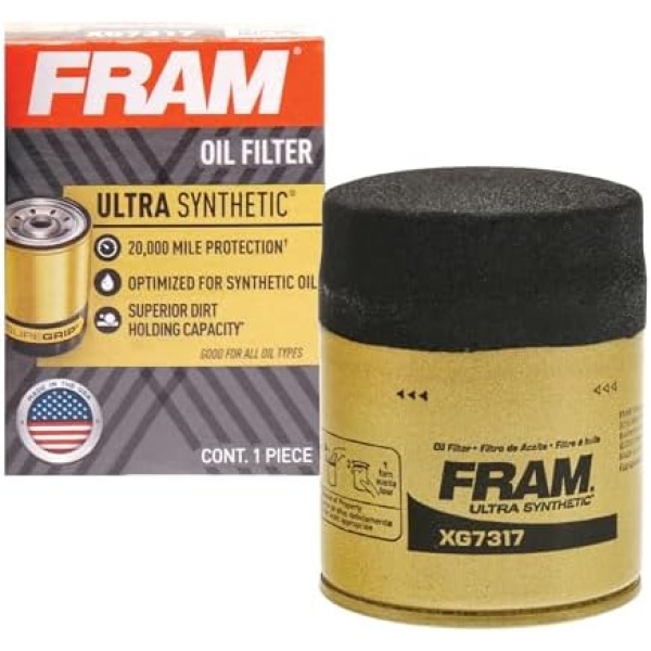 FRAM Ultra Synthetic Automotive Replacement Oil Filter, Designed for Synthetic