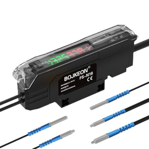 FS-N18 Fiber Optic Sensor,HD LED Dual Digital Display Optical Fiber