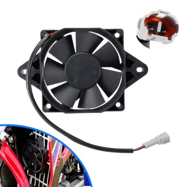 Square Radiator Fan 12V DC Motorcycle Electric Cooling Fan Replacement