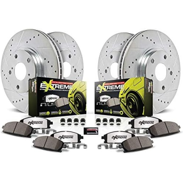 Power Stop Front and RearCarbon Fiber Brake Pads For 2005-2023 Chrysler 300
