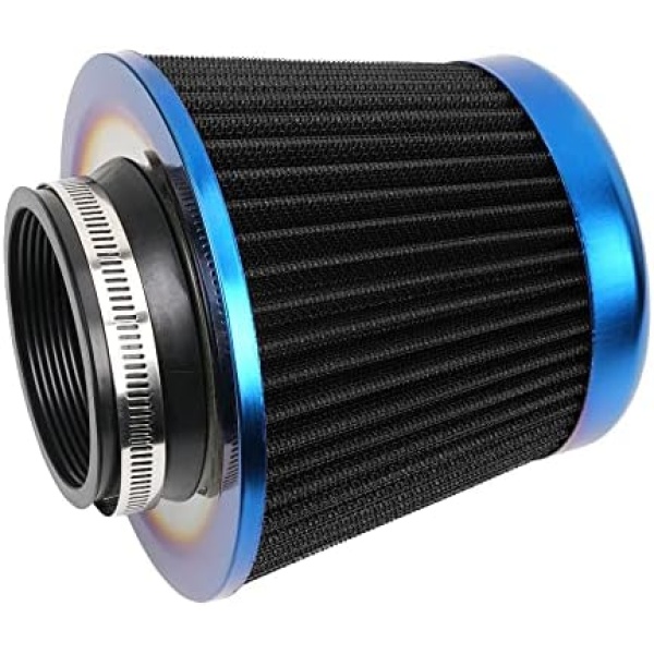 Cold Air Intake Filter, High Performance, Washable Filter, Clamp-On Replacement