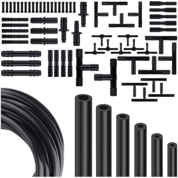 Multipurpose Vacuum Line Kit,6PCS 5Ft Vacuum Hose Automotive+64PCS Vacuum Line