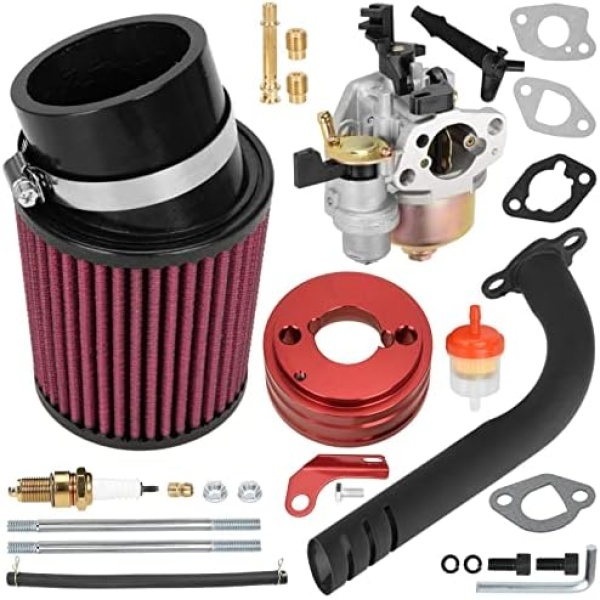 FVRITO High Performance Carburetor Filter Jet Adapter Exhaust Pipe Stage 2 Kit
