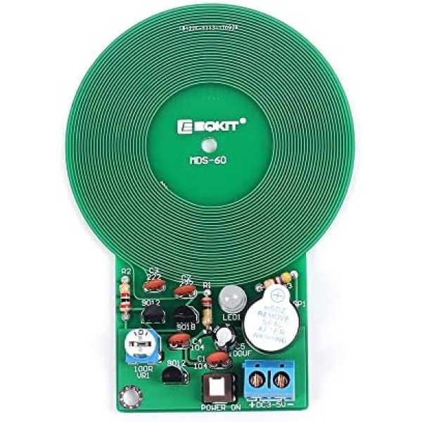 DONGKER MDS-60 DIY Metal Detector Kit,DC 3V-5V 60mm Non-contact Sensor Module