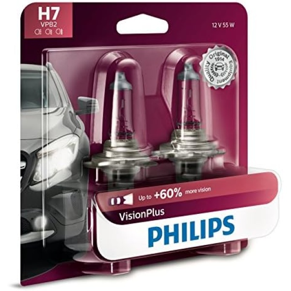 Philips Automotive Lighting H7 VisionPlus Deluxe Upgrade Automotive Replacement